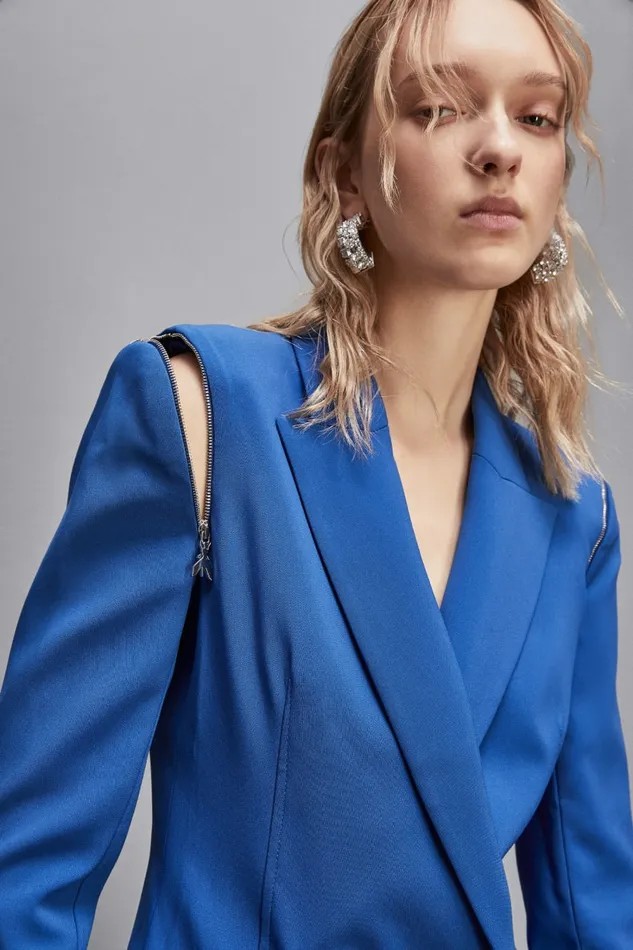 Patrizia Pepe Dresses Zippered Jacket Dress Blue 8211 Women
