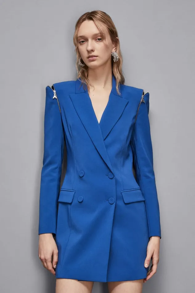 Patrizia Pepe Dresses Zippered Jacket Dress Blue 8211 Women