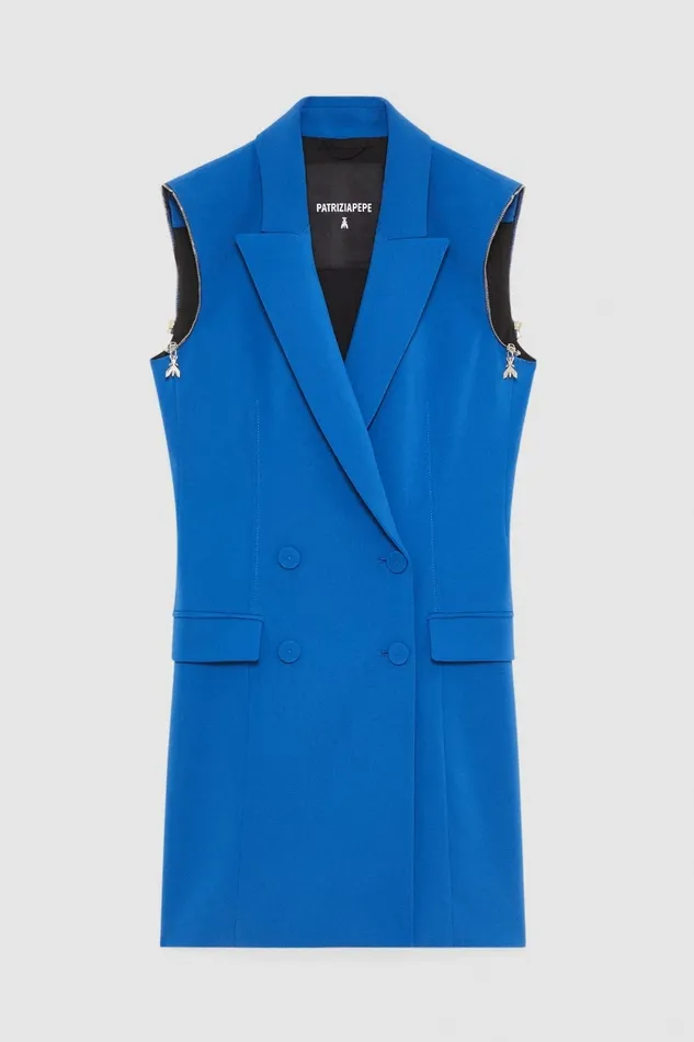 Patrizia Pepe Dresses Zippered Jacket Dress Blue 8211 Women