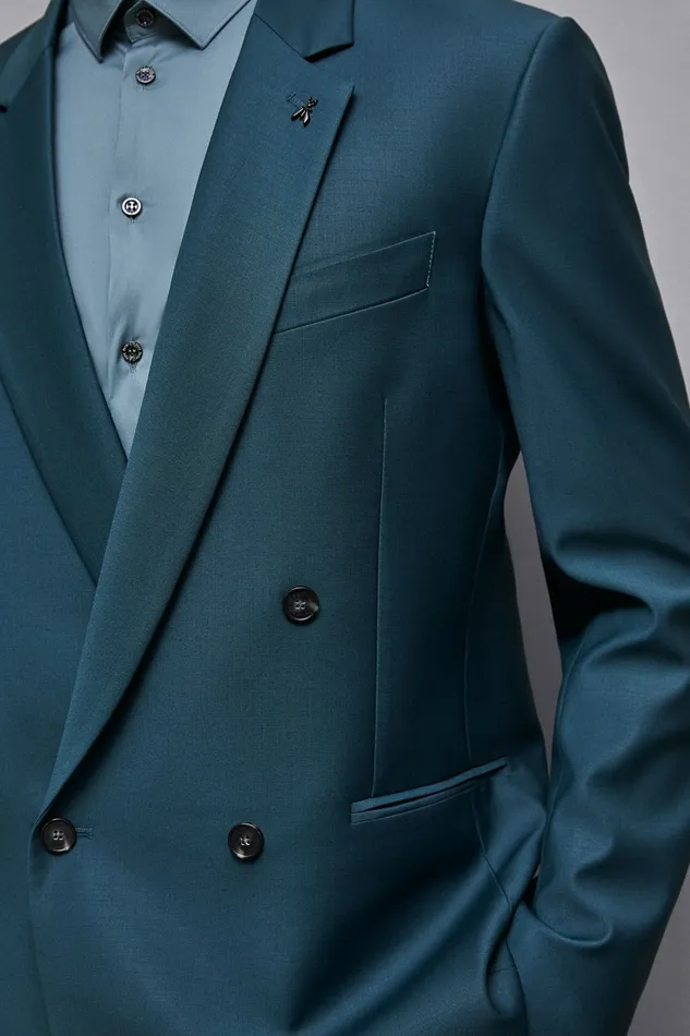 Patrizia Pepe Jackets Straight DoubleBreasted Jacket In Cool Wool Green 8211 Men