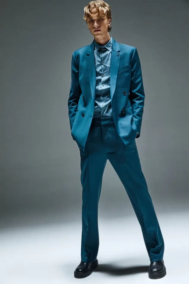 Patrizia Pepe Jackets Straight DoubleBreasted Jacket In Cool Wool Green 8211 Men