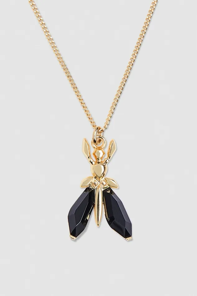 Patrizia Pepe Necklaces Precious Fly Mini Necklace Black 8211 Women