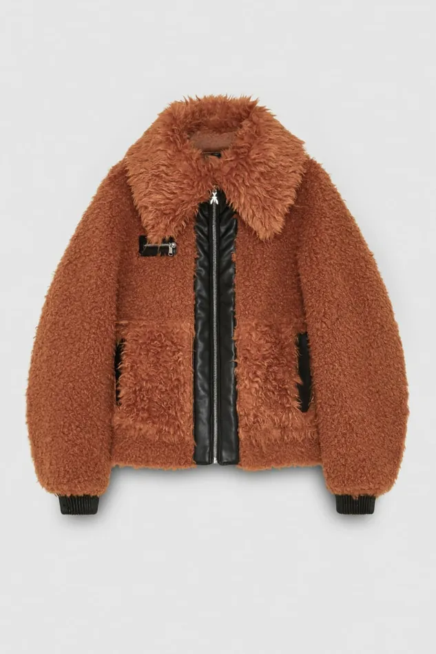 Patrizia Pepe Outerwear Reversible Short Jacket Brown 8211 Women