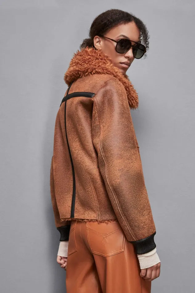 Patrizia Pepe Outerwear Reversible Short Jacket Brown 8211 Women