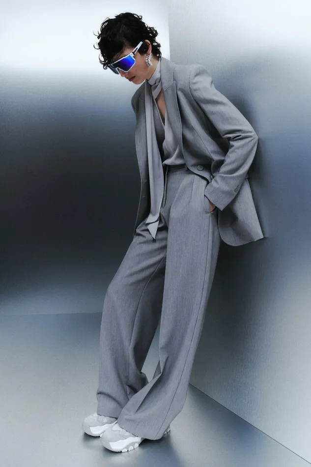 Patrizia Pepe Pants and Jeans Wide Pants With Pleats Grey 8211 Women