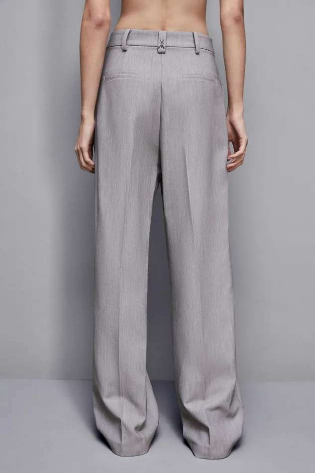 Patrizia Pepe Pants and Jeans Wide Pants With Pleats Grey 8211 Women