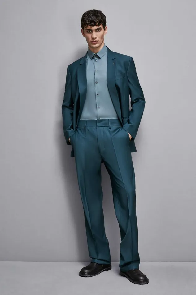 Patrizia Pepe Pants StraightFit Cool Wool Pants Green 8211 Men