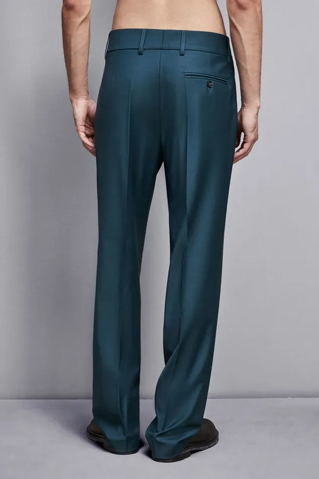 Patrizia Pepe Pants StraightFit Cool Wool Pants Green 8211 Men