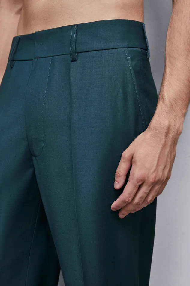 Patrizia Pepe Pants StraightFit Cool Wool Pants Green 8211 Men