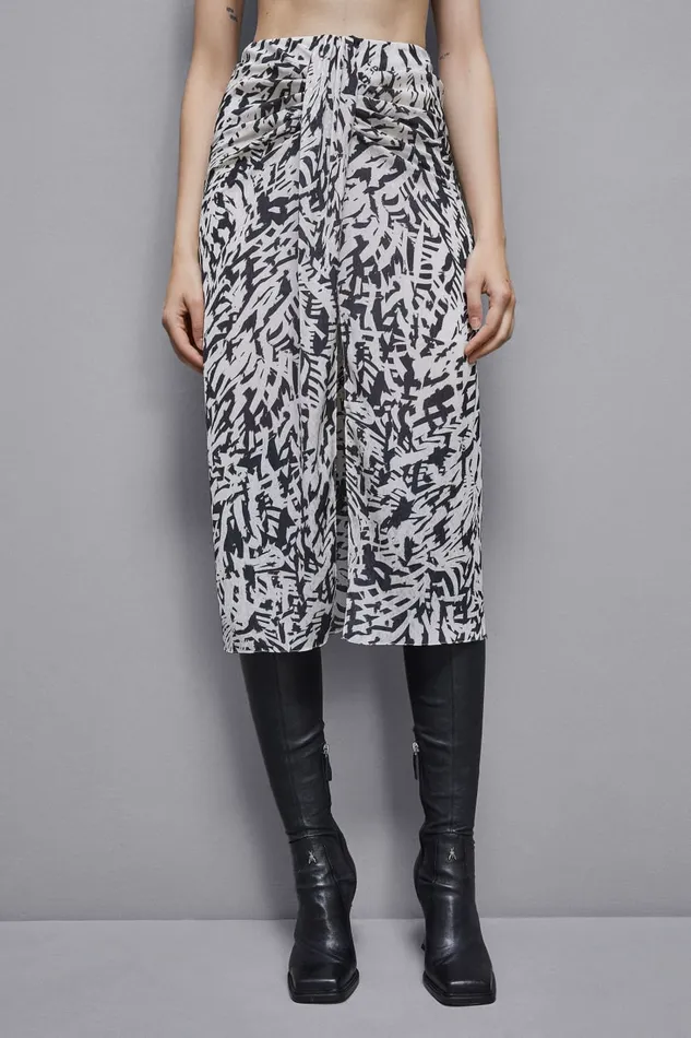 Patrizia Pepe Skirts Draped Skirt In Georgette Black 8211 Women