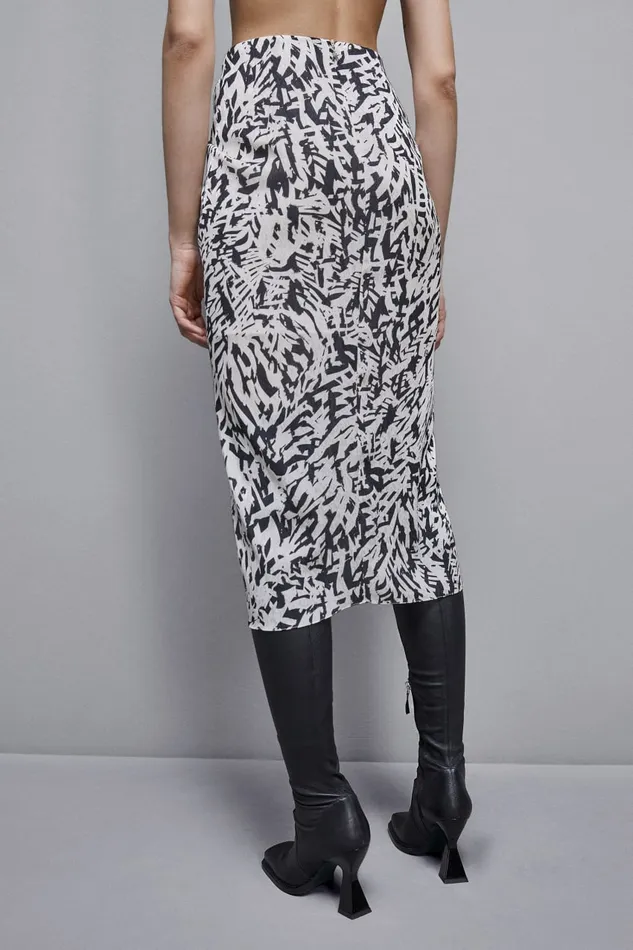 Patrizia Pepe Skirts Draped Skirt In Georgette Black 8211 Women