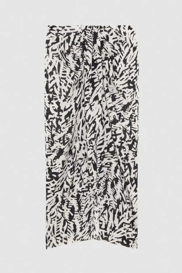 Patrizia Pepe Skirts Draped Skirt In Georgette Black 8211 Women