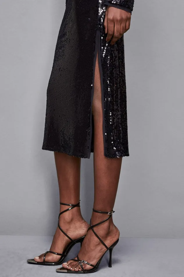 Patrizia Pepe Skirts Sequin Skirt Blue 8211 Women