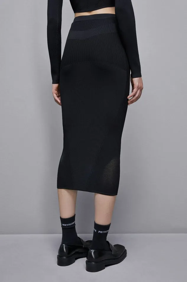 Patrizia Pepe Skirts Viscose Blend Midi Skirt Black 8211 Women