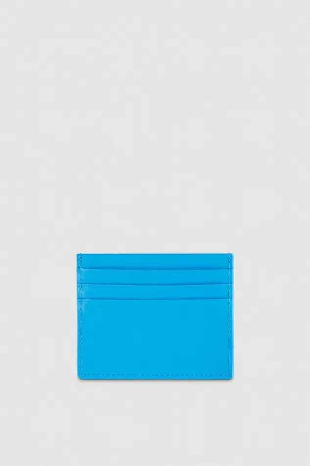 Patrizia Pepe Small Leather Goods Smooth Leather Card Wallet Light Blue 8211 Women