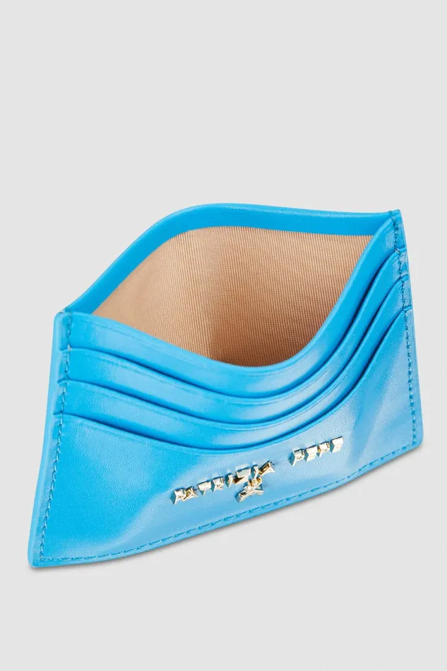 Patrizia Pepe Small Leather Goods Smooth Leather Card Wallet Light Blue 8211 Women