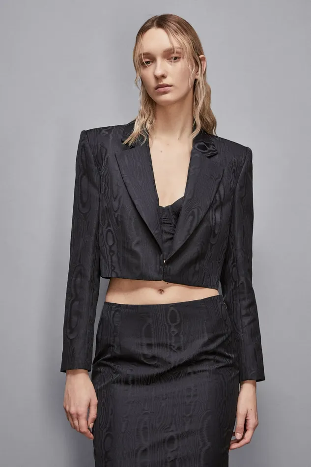 Patrizia Pepe Tailleur Cropped Jacket Black 8211 Women
