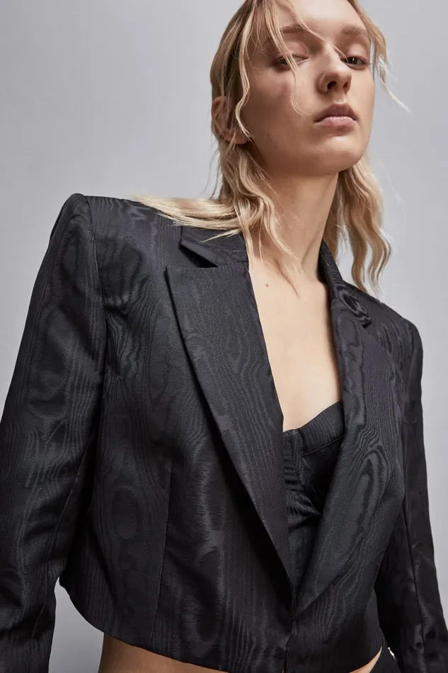 Patrizia Pepe Tailleur Cropped Jacket Black 8211 Women
