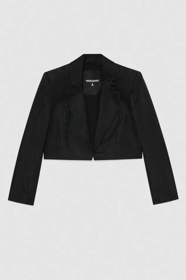Patrizia Pepe Tailleur Cropped Jacket Black 8211 Women