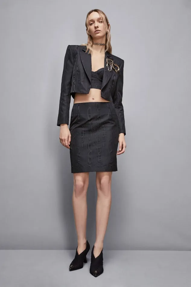 Patrizia Pepe Tailleur Cropped Jacket Black 8211 Women