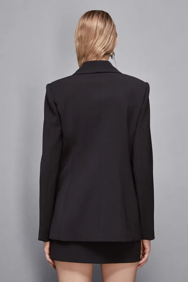 Patrizia Pepe Tailleur Essential DoubleBreasted Jacket Black 8211 Women