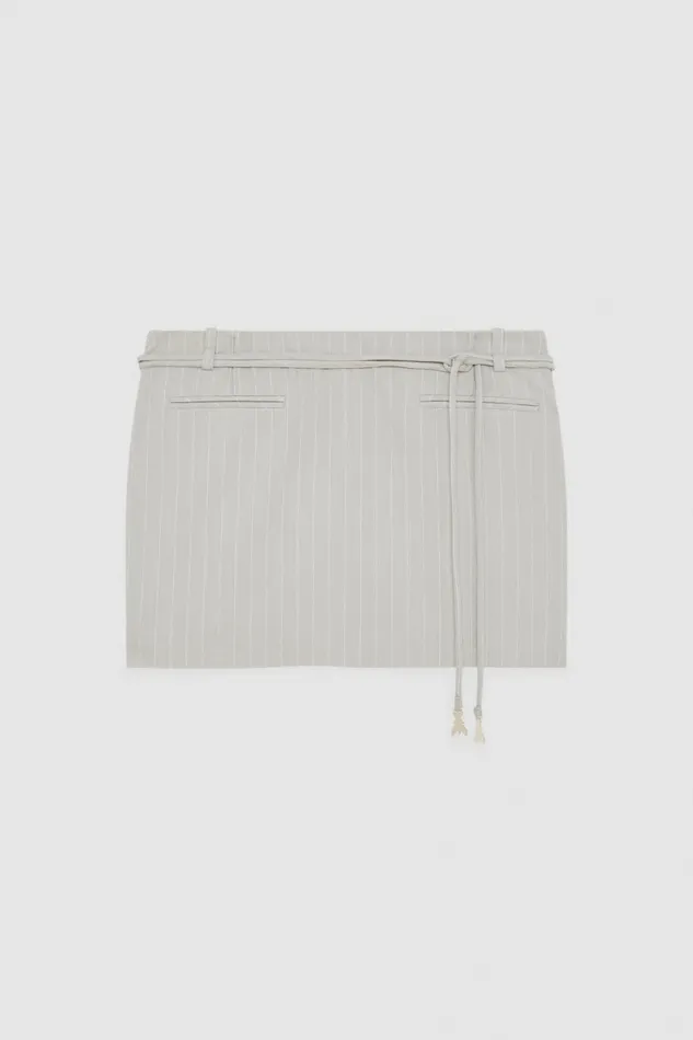 Patrizia Pepe Tailleur LowWaisted Pinstripe Miniskirt Grey 8211 Women