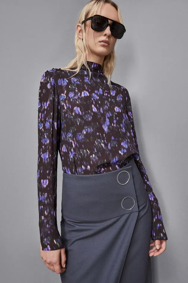 Patrizia Pepe Tailleur Viscose Floral Print Tunic Black 8211 Women