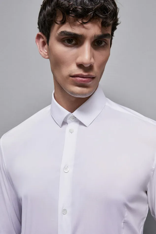 Patrizia Pepe Tops and Shirts Cotton Poplin Regular Shirt White 8211 Men