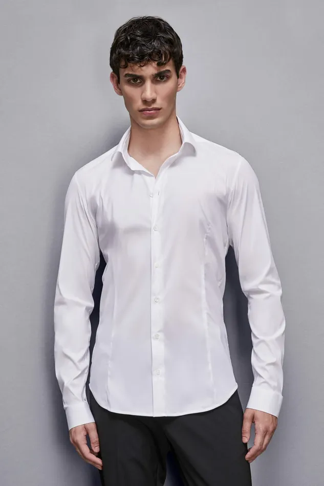 Patrizia Pepe Tops and Shirts Cotton Poplin Regular Shirt White 8211 Men