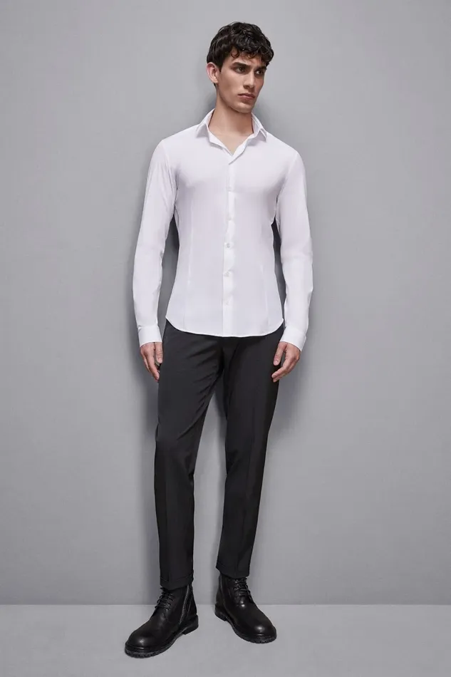 Patrizia Pepe Tops and Shirts Cotton Poplin Regular Shirt White 8211 Men