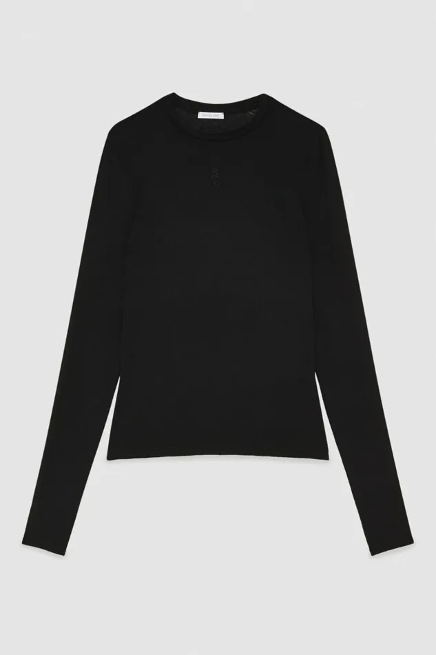 Patrizia Pepe Tops CrewNeck Jersey Sweater Black 8211 Women