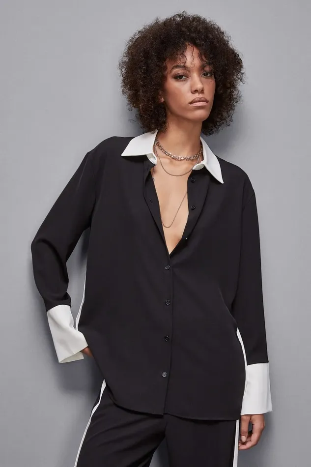 Patrizia Pepe Tops Elegant Tunic With Long Sleeves Black 8211 Women