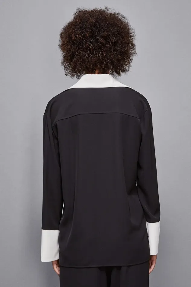 Patrizia Pepe Tops Elegant Tunic With Long Sleeves Black 8211 Women