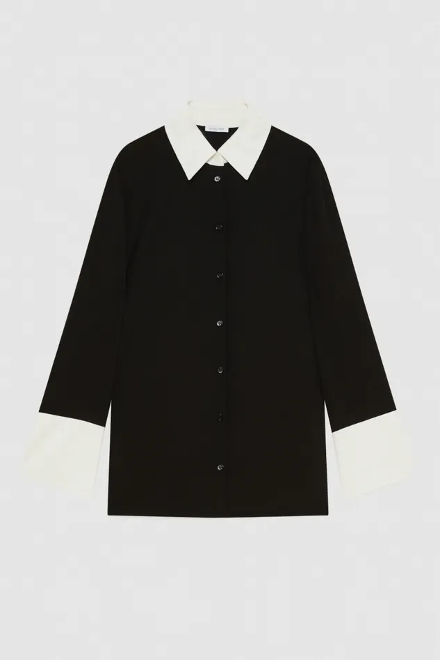 Patrizia Pepe Tops Elegant Tunic With Long Sleeves Black 8211 Women