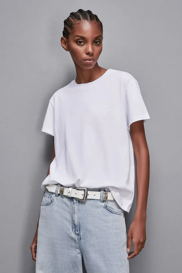 Patrizia Pepe Tops TShirt With Logo White 8211 Women