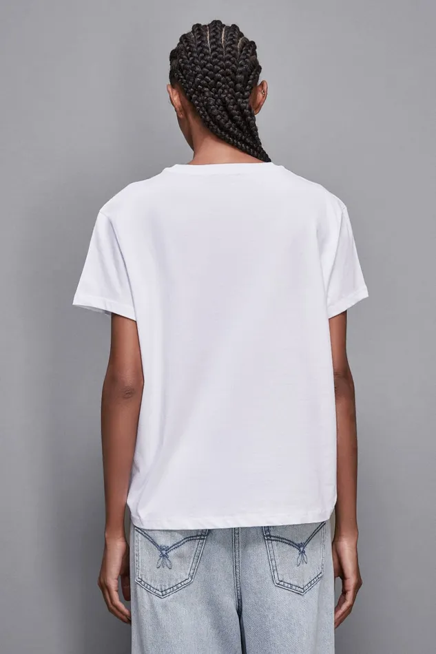 Patrizia Pepe Tops TShirt With Logo White 8211 Women