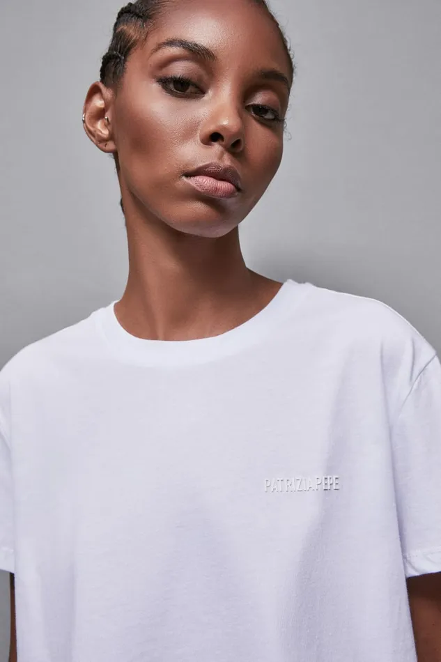 Patrizia Pepe Tops TShirt With Logo White 8211 Women