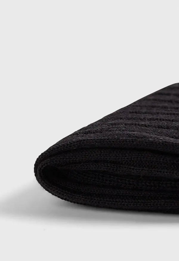Paulstuart Socks Mens Classic Merino Wool Ribbed Sock Black Paulstuart Socks Mens Classic Merino Wool Ribbed Sock Black
