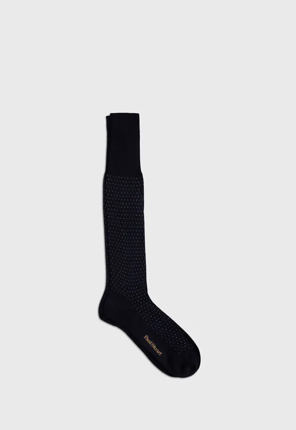 Paulstuart Socks Mens Pindot Dress Sock Black