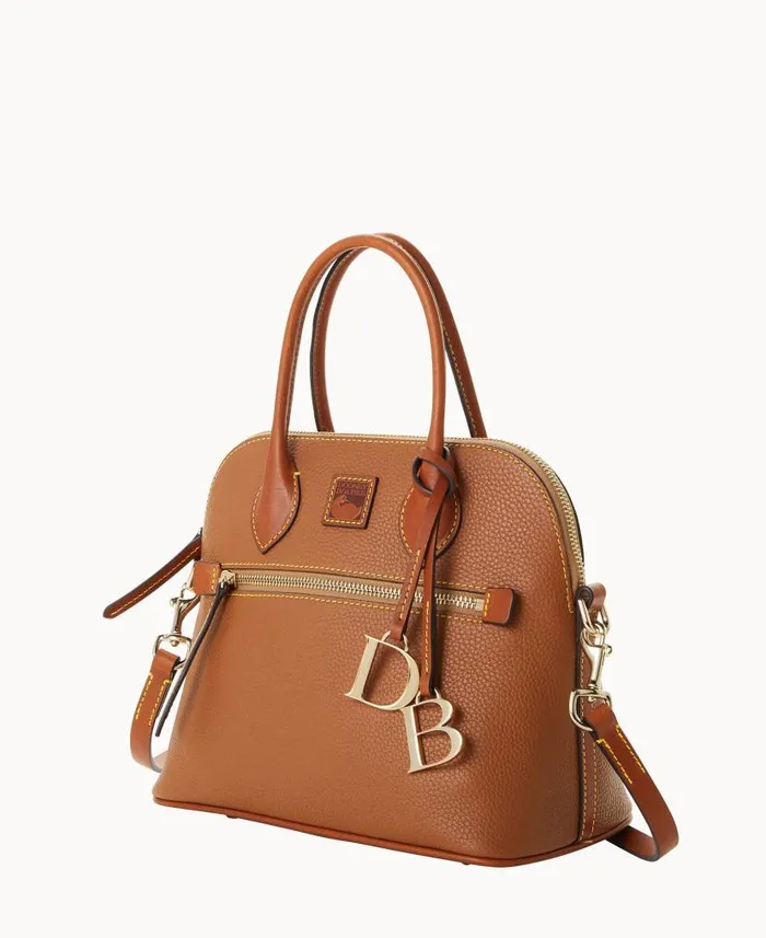 Pebble Grain Domed Satchel Caramel Woman Dooney and Bourke Satchels Pebble Grain Domed Satchel Caramel Woman Dooney and Bourke Satchels