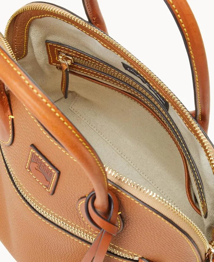 Pebble Grain Domed Satchel Caramel Woman Dooney and Bourke Satchels Pebble Grain Domed Satchel Caramel Woman Dooney and Bourke Satchels