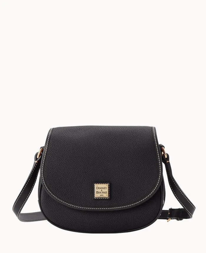 Pebble Grain Saddle Bag Black Black Woman Dooney and Bourke Crossbodies