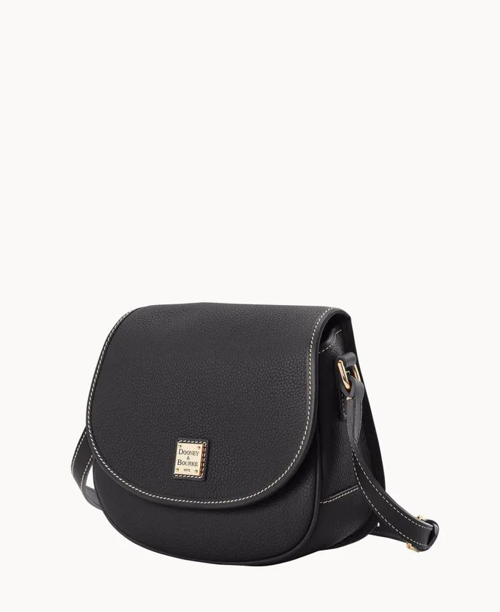 Pebble Grain Saddle Bag Black Black Woman Dooney and Bourke Crossbodies Pebble Grain Saddle Bag Black Black Woman Dooney and Bourke Crossbodies