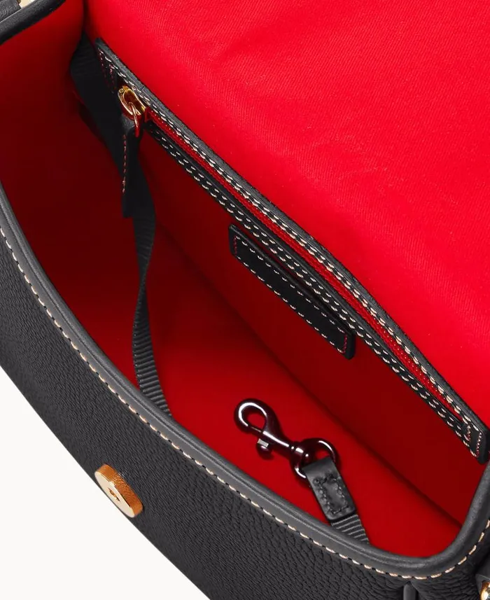Pebble Grain Saddle Bag Black Black Woman Dooney and Bourke Crossbodies Pebble Grain Saddle Bag Black Black Woman Dooney and Bourke Crossbodies