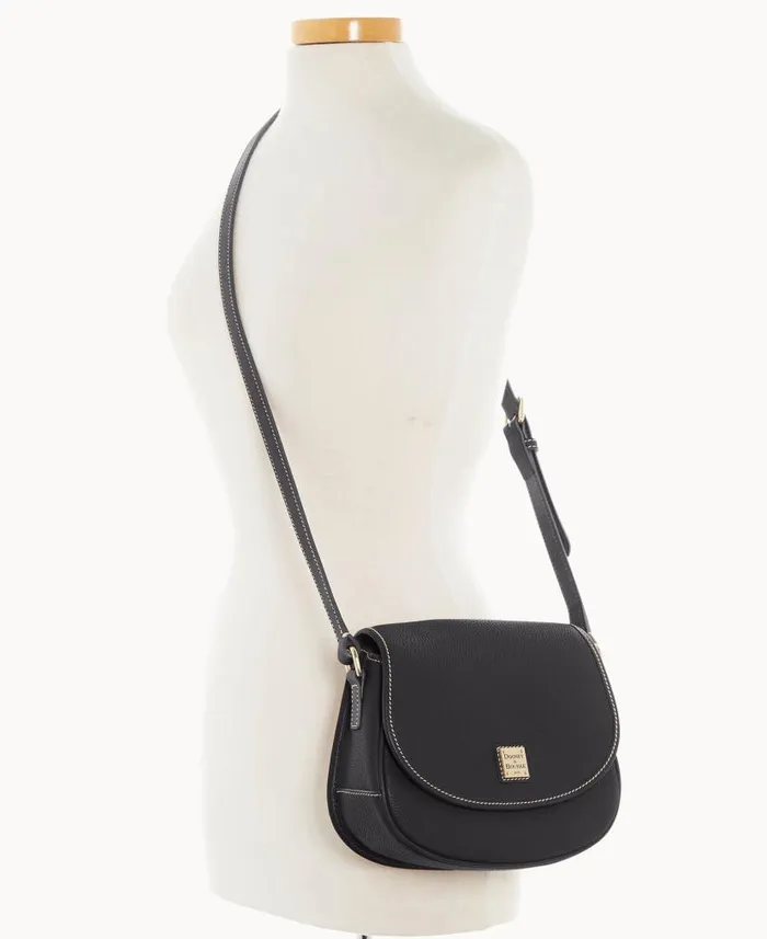 Pebble Grain Saddle Bag Black Black Woman Dooney and Bourke Crossbodies Pebble Grain Saddle Bag Black Black Woman Dooney and Bourke Crossbodies