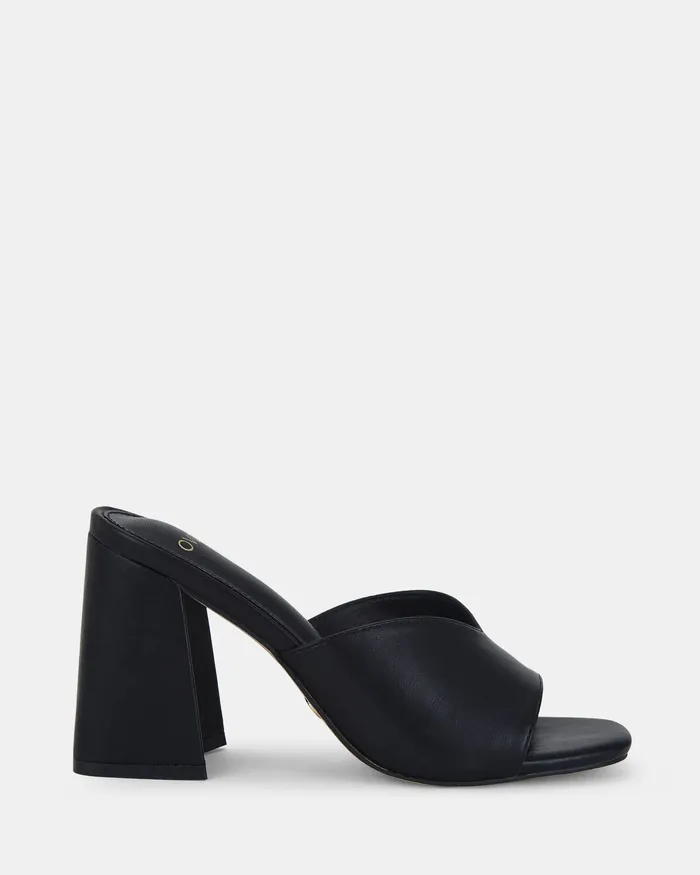 Peep Toes LYLLA BLACK Open Toe Heels NOVO Shoes Women