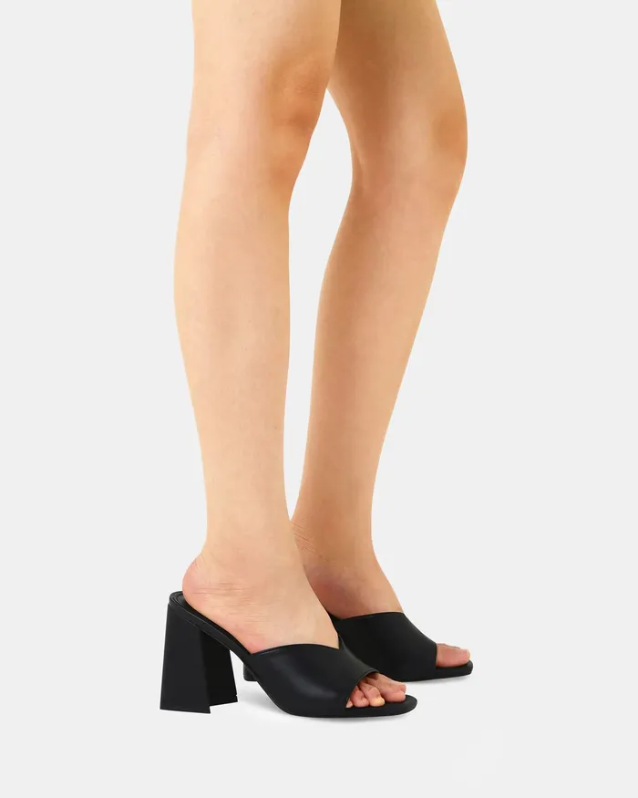 Peep Toes LYLLA BLACK Open Toe Heels NOVO Shoes Women