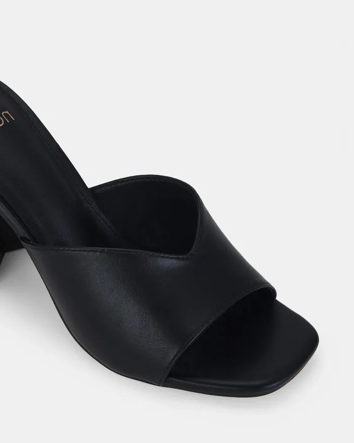 Peep Toes LYLLA BLACK Open Toe Heels NOVO Shoes Women