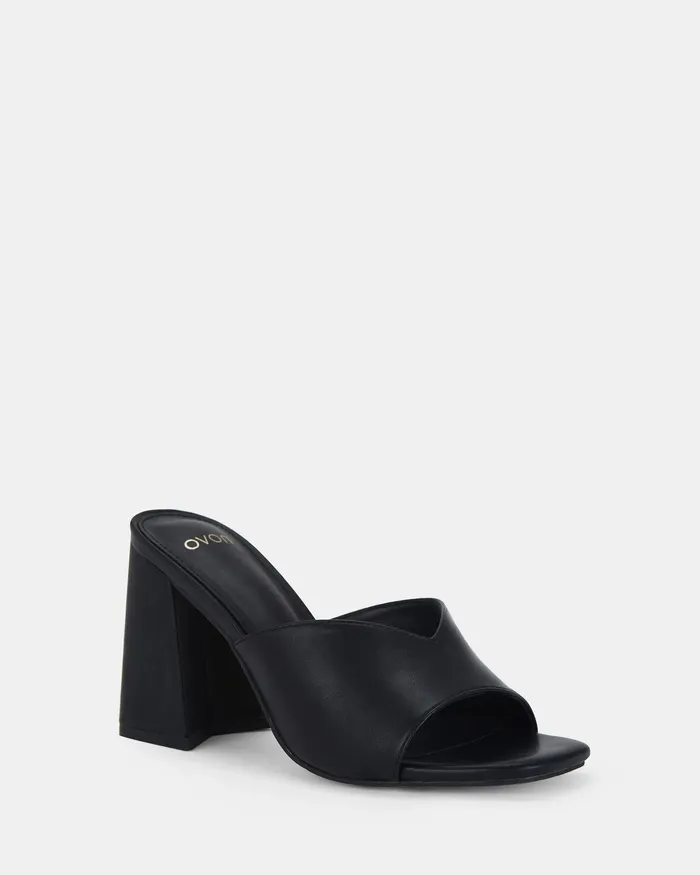Peep Toes LYLLA BLACK Open Toe Heels NOVO Shoes Women