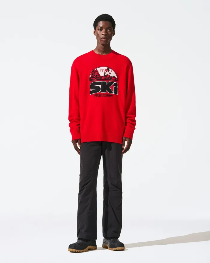 Perfect Moment Adler Merino Wool Sweater Red Men Knitwear